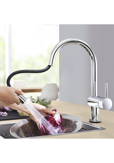 Grohe Minta Tek Kumandalı Spiralli Eviye Bataryası 32918000