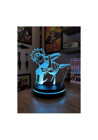Naruto Itachi 3d Led Gece Lambası Anime Severlere Özel Dekoratif Masa Lambası