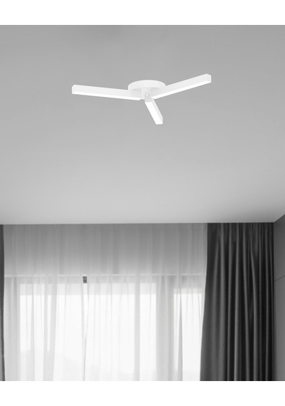 Admira Beyaz Kasa, Sarı Işık Modern Plafonyer Led Avize Beyaz