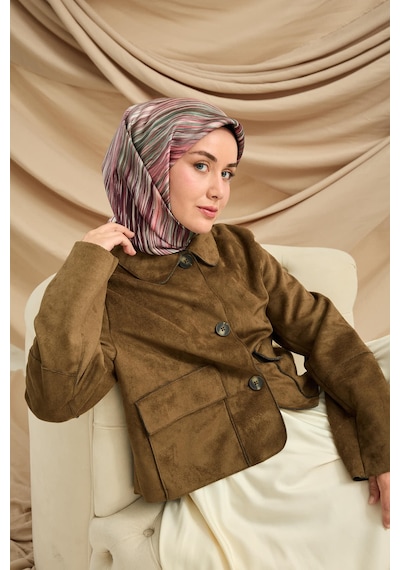 Silk Home Twill İpek Eşarp 11484-45 Pudra, Yeşil, Mürdüm, Pembe, Asker Yeşili