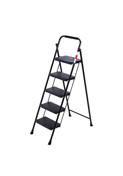 Perilla 51405 Stepla Geniş 5 Basamaklı Katlanır Merdiven Eurotower Siyah 5 Basamaklı