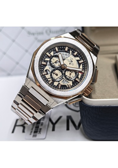 Raymond Premium Seri Çelik Erkek Kol Saati Gümüş - Rose Gold