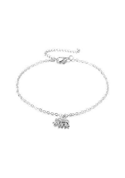 Brezza Lusso Jewelry Gümüş Kaplama Fil Figürlü Bayan Ayak Halhal Gümüş