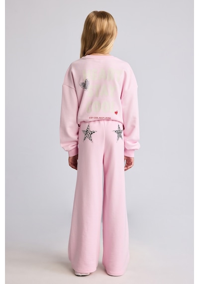 Defacto Beli Bağcıklı Wide Leg Eşofman Altı Kız Çocuk I4344a826aupn47 Pembe-pn47