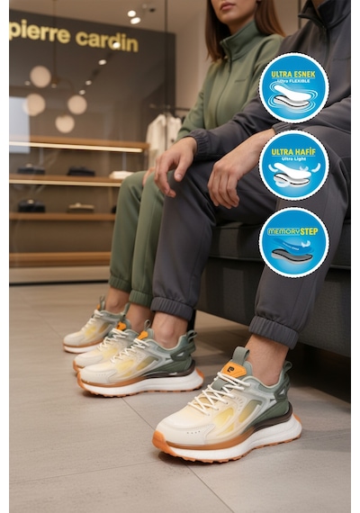 Pierre Cardin Pcı-10106 Z Beyaz-haki Unisex Spor Ayakkabı