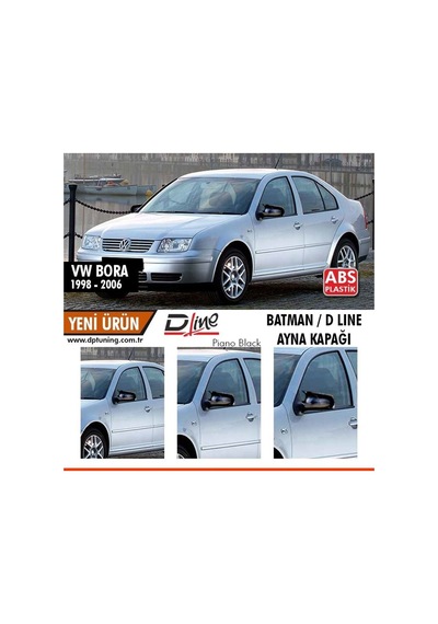 Volkswagen Bora Batman Yarasa Ayna Kapağı Piano Black / 1998-2006