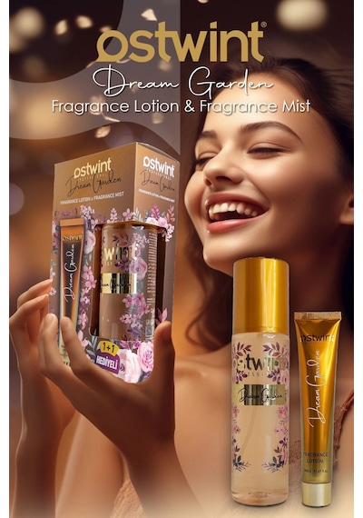 Ostwint Dream Garden Vücut Spreyi 200ml Vücut Kremi 50ml Ferahlatıcı Bahar Esintisi Meyve Özlü Parfü