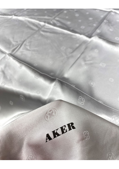 Aker İpek Monogram Jakar Eşarp