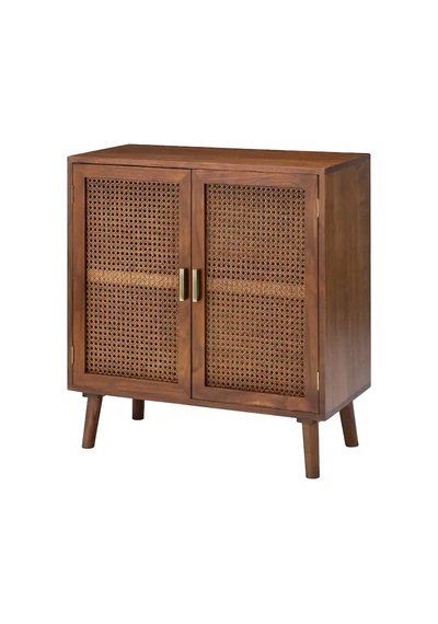 Dark Walnut Hazeran Detaylı Masif Büfe Ceviz