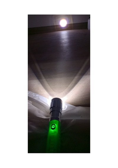El Feneri Multi Fonksiyonlu Beyaz Lazer Beyaz Led Kırmızı Ve Mavi Led Uv Led Zoomlu Mercek Gri