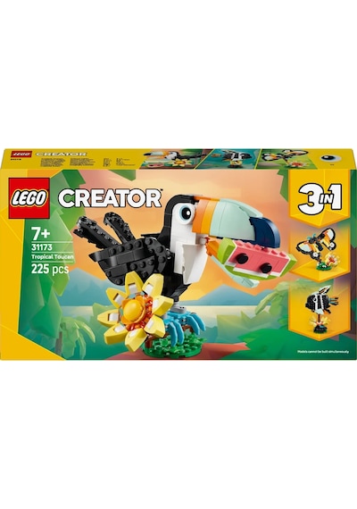 LEGO® Creator 3'ü 1 Arada Vahşi Hayvanlar: Tropikal Tukan Kuşu 31173 - 7 Yaş ve Üzeri Çocuklar için Yaratıcı Oyuncak Yapım Seti (225 Parça) LEGO® Creator 3'ü 1 Arada Vahşi Hayvanlar: Tropikal Tukan Kuşu 31173 - 7 Yaş ve Üzeri Çocuklar için Yaratıcı Oyuncak Yapım Seti (225 Parça)