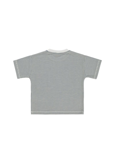 Civil Boys Karyoka Dikişli Cepli 2-5 Yaş Tişört - Mavi Açık İndigo