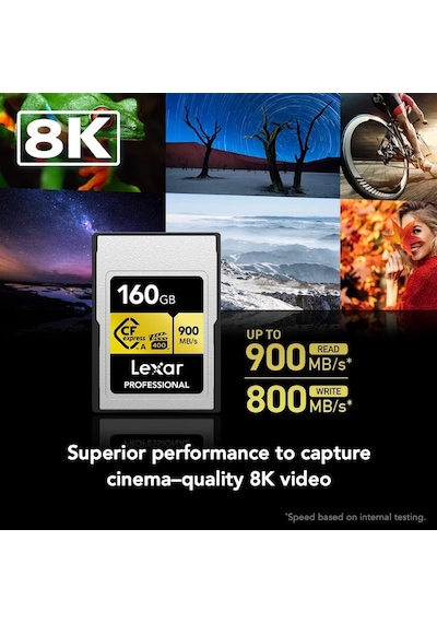 Lexar 160gb Profesyonel Cfexpress Tip A Altın Serisi Hafıza Kartı