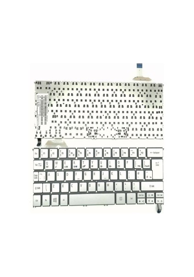 Acer S7-191 S7-391 Notebook Klavyesi - Silver - Tr - Işıklı