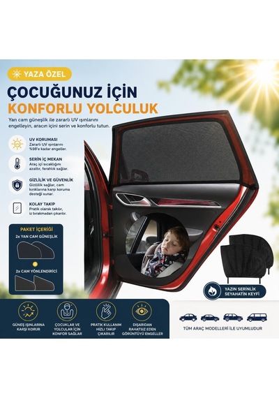 Oto Güneşlik Perde Araç Yan Cam Güneşlik Perde Araba Perdesi Anne Bebek Emzirme Perdesi 2 Diğer