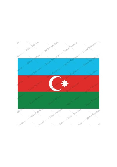 Azerbaycan Bayrağı Sticker 00702