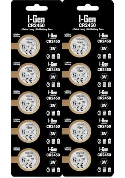 I-gen Batteries Cr2450 Lityum Düğme Pil 3v 2450 10&apos Lu Paket