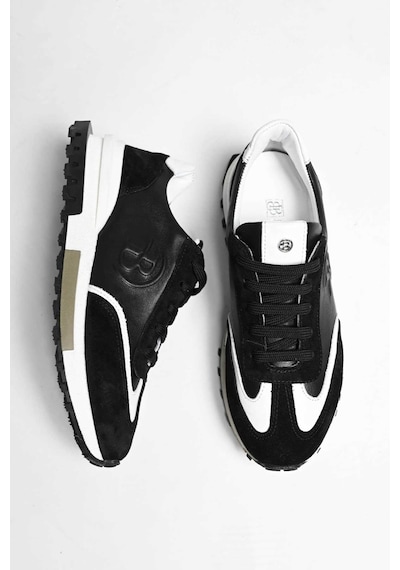 Bestello Bağcıklı Termo Taban Sneaker 101-24614-08 Kadın Ayakkabı Siyah