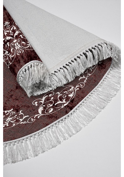 Eko Trend Djt Halı Yıkanabilir Kaymaz Taban 616 Oval Klasik Bordo