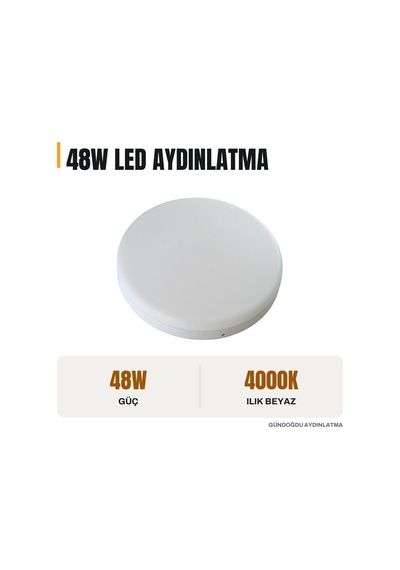 Jupıter Iva Üstü Led Panel 48w 4000k Ilık Beyaz Beyaz - Lc648-4000k