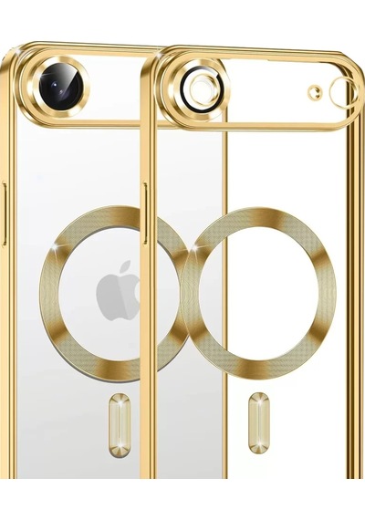 Newface Apple Apple iPhone Uyumlu  17 Air Kross Magneticsafe Kapak - Gold Altın