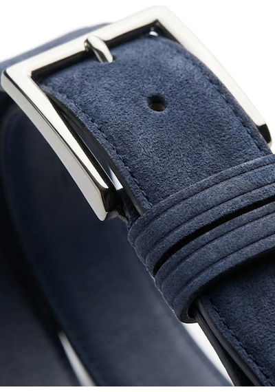 Onz Hakiki Deri Erkek Spor Kemer - Kot Ve Jeans Pantolon Uyumlu 4.5 Cm Açık Indigo