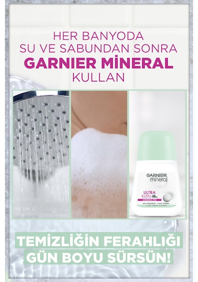 Garnier Mineral Ultra Kuru Antiperspirant Kadın Roll-On 50 ML