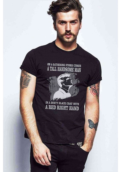 Peaky Blinders Tommy On A Baskılı Siyah Erkek Tshirt