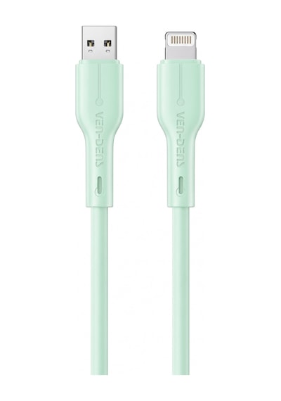 Ven-dens Vd-dc23l Usb-a To Lightning Şarj Ve Veri Kablosu, 2,4 A, 1 Metre, Esnek Tpe Kaplama, Yeşil