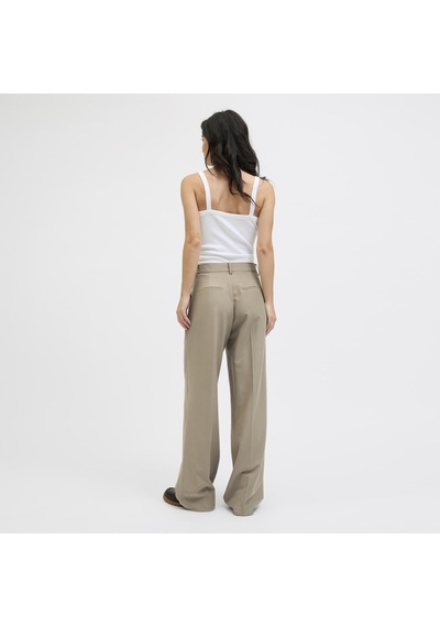 Jack & Jones Kadin Yüksek Bel Dokuma Pantolon - Ellis - 12248958 Brindle