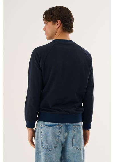 Alexander Gardi Bisiklet Yaka Basic Sweatshirt Lacivert