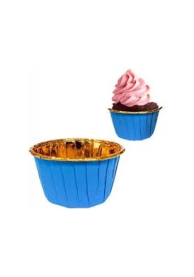 Muffin Kek Kapsülü Mavi Içi Gold 25 Li