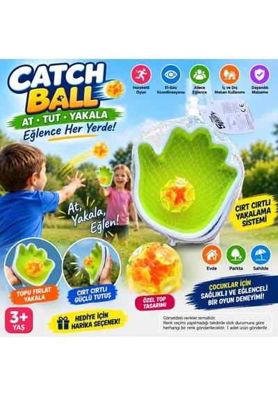 Catch Ball At Tut Yakala Oyunu Cırt Cırtlı Top Yakalama Oyuncağı Eğlenceli Çocuk Oyunu