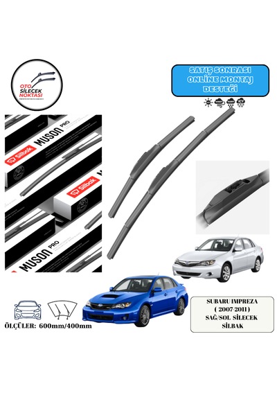 Subaru Impreza 2007-2011 Araca Özel Ön Sağ-sol Silecek Silbak 600mm/400mm