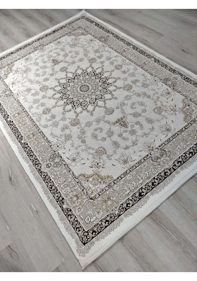 Vera Klasik Desenli Ipeksi Yumuşaklıkta Dokunmuş Makina Halısı 160x230 Cm Kahverengi - Vizon Vera Klasik Desenli Ipeksi Yumuşaklıkta Dokunmuş Makina Halısı 160x230 Cm Kahverengi - Vizon