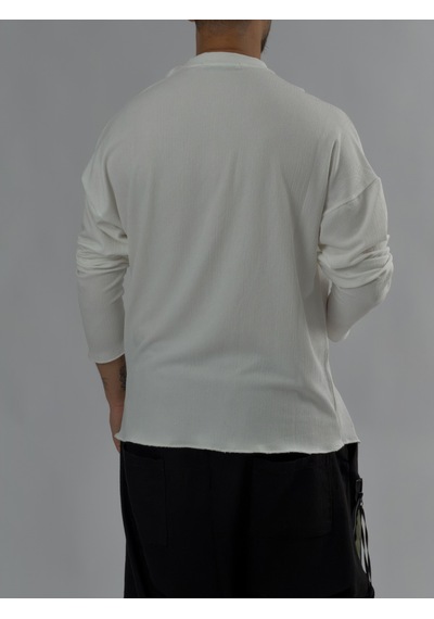 Cocopelli Asimetrik Dikişli Beyaz Erkek Sweatshirt Coc3456