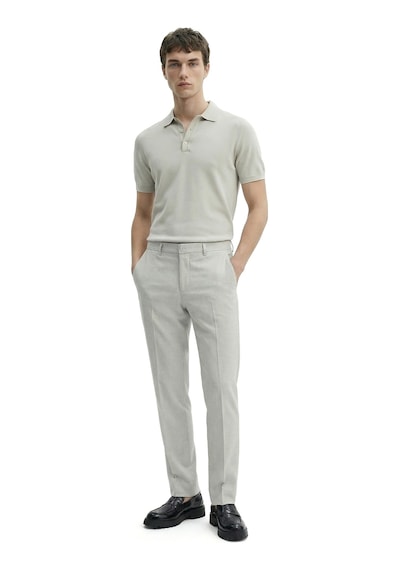 Düz Kumaş Slim Fit Klasik Erkek Pantolon Rafael Açık Gri