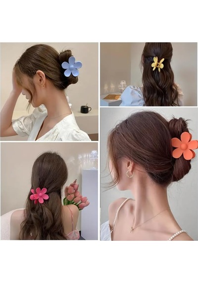 Kadın 5'li Papatya Toka Seti, Kız Çocuk Kadife Toka 5'lü Set Sku: Smg8690010502391 Diğer