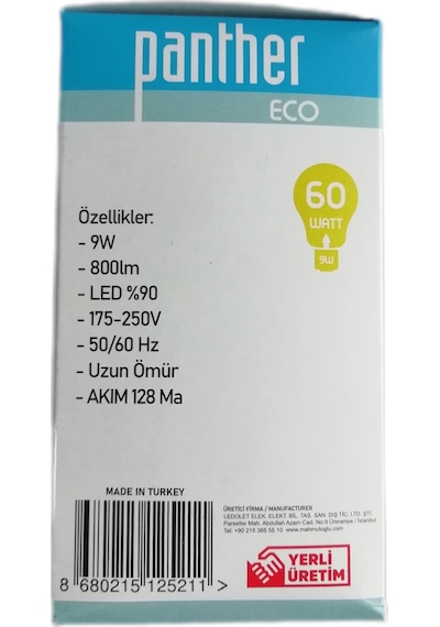 Panther Eco 9W Ampul Lamba Beyaz E27