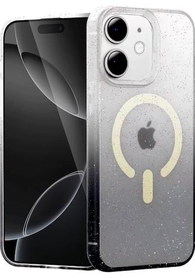 Newface Apple İphone 12 Pummel Shiny Magsafe Kapak - Siyah