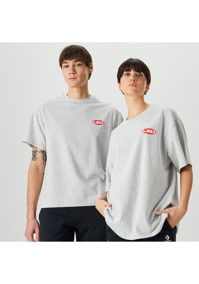 Leo Spray Paint Unisex Gri T-shirt