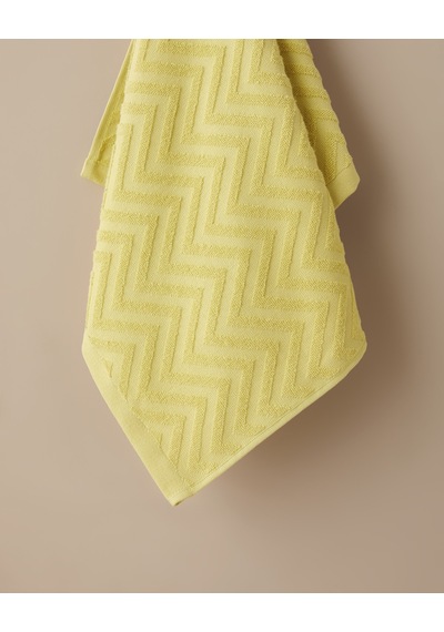 English Home Zigzag Pamuk Yüz Havlusu 50x70 Cm Limon Yeşili