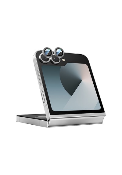 Galaxy Z Flip 6 Uyumlu Caseworld Alloy Serisi Oleofobik Anti Reflective Kamera Lens Koruyucu Gümüş