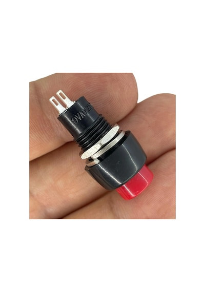 Ic-190 Kırmızı Buton Yuvarlak Plastik Kalıcılı 10mm