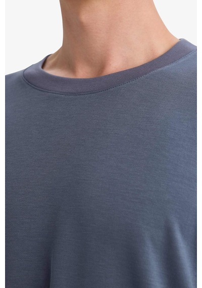 Defacto Premium Boxy Fit Tişört F9561ax26spın269 İndigo-ın269