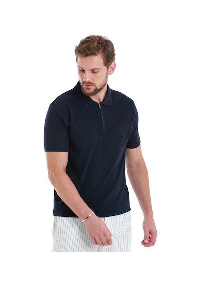 Hatemoğlu Lacivert Regular Fit Jakarlı Polo Yaka Fermuarlı Tişört 35362024c014 005 Lacivert Hatemoğlu Lacivert Regular Fit Jakarlı Polo Yaka Fermuarlı Tişört 35362024c014 005 Lacivert