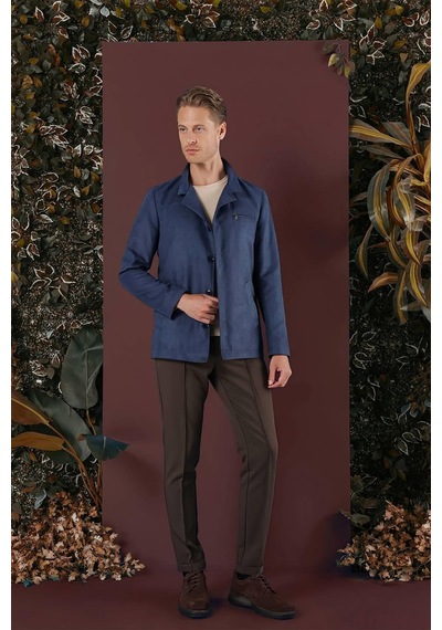 Efor Ka 080 Slim Fit Havacı Mavi Spor Kaban Mavi