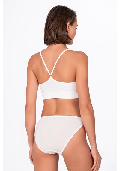 Kompedan Kadın Viskon Slip Ekru | K23926 Ekru