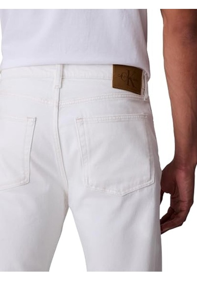 Calvin Klein Stndrd Strght Chalk, Asn Beyaz Erkek Kot Pantolon