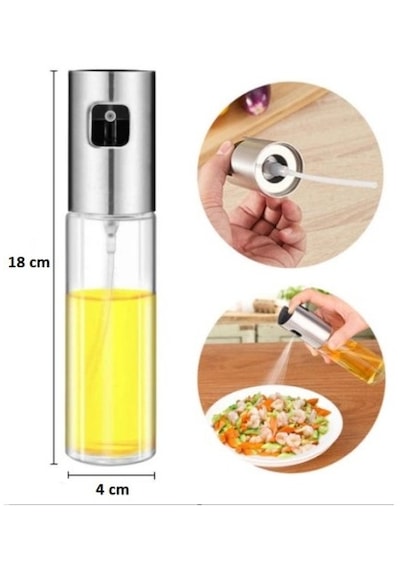 100 Ml Çok Amaçlı Spreyli Cam Şişe Gümüş